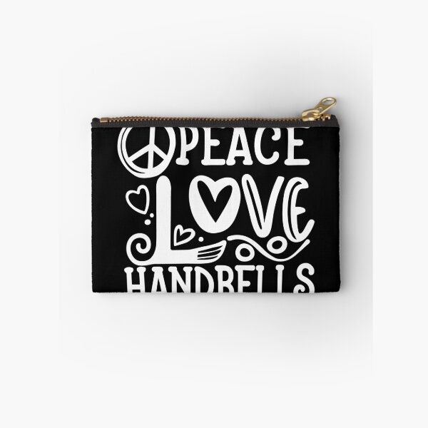 Item preview, Peace Love Handbells Hearts Peace Design designed and sold by SubtleSplit.
