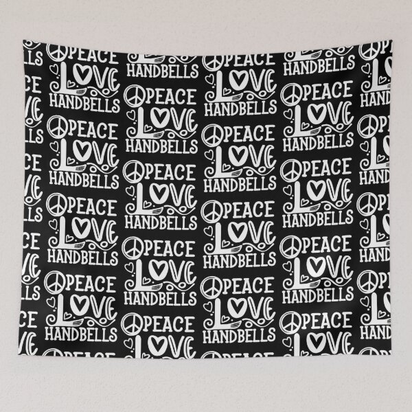 Item preview, Peace Love Handbells Hearts Peace Design designed and sold by SubtleSplit.