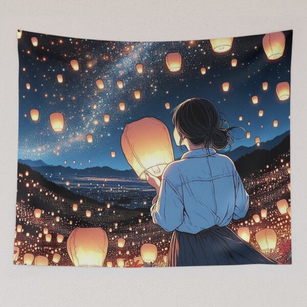 Item preview, Lotus lantern and girl. designed and sold by growing-mom.