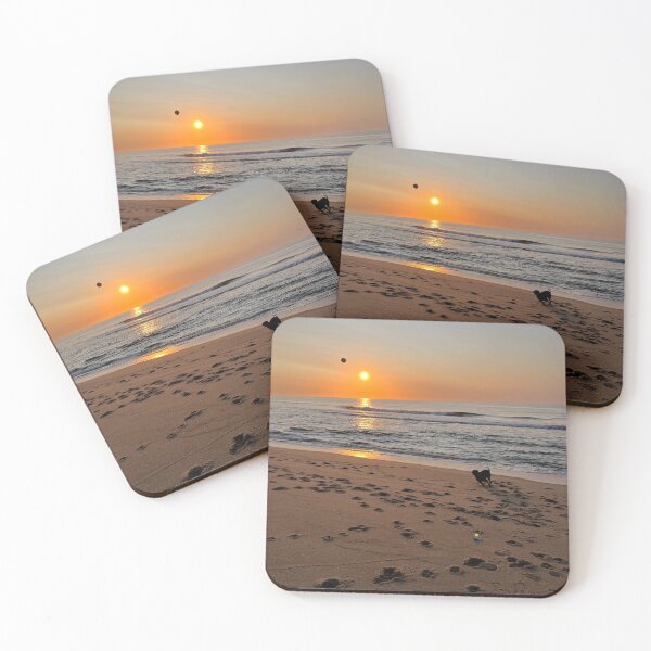 Item preview, Dog playing fetch at sunrise, Asbury Park Beach designed and sold by acreekmore4.