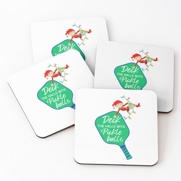Item preview, Christmas Deck the Halls with PickleBalls Funny Xmas designed and sold by gillys.