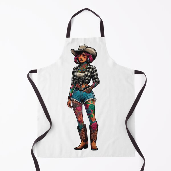 Item preview, Cowgirl Wearing Denim Shorts designed and sold by PinUpPizzazz.