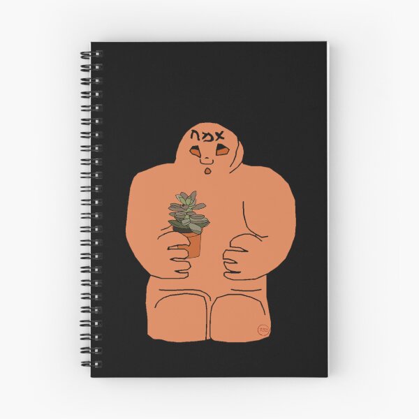 Item preview, golem holding succulent tall designed and sold by SaharBareket.