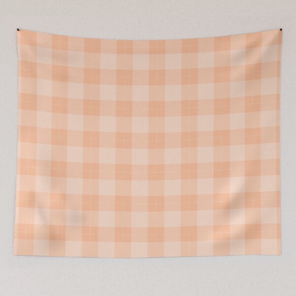 Item preview, Peach Fuzz Pantone Color of the year 2024 Gingham Check Geometric Pattern  designed and sold by ozcushionstoo.