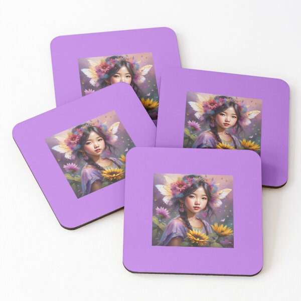 Item preview, Little Girl Fairy With Sunflowers, Asian designed and sold by FlutterbyFairy.