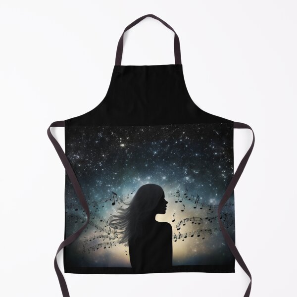 Item preview, digital art beautiful night sky music girl star designed and sold by UILOVE.
