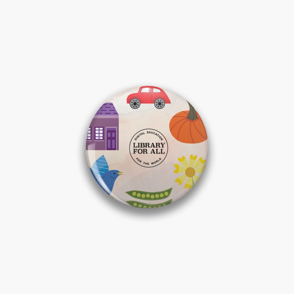 Item preview, Pin designed and sold by LibraryForAll.
