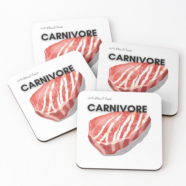 Item preview, Carnivore 100% Plant Free - Watercolor Illustration designed and sold by PixelBadBunny.
