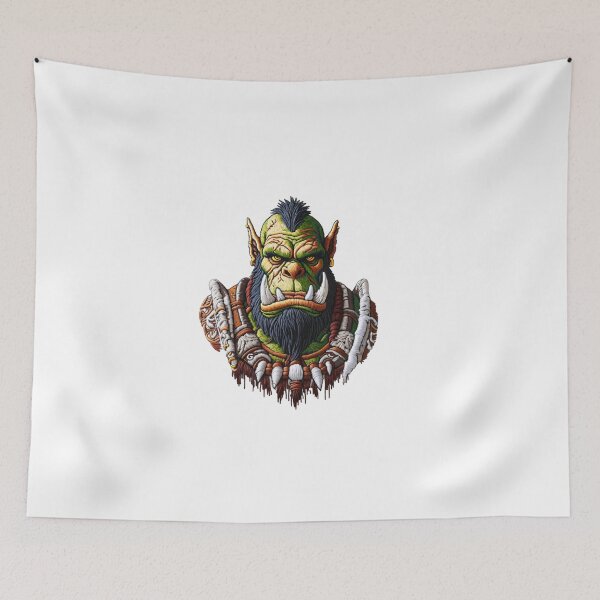 Item preview, Embroidered Head and Shoulders Bust of Orc Chief designed and sold by kylmllr101684.