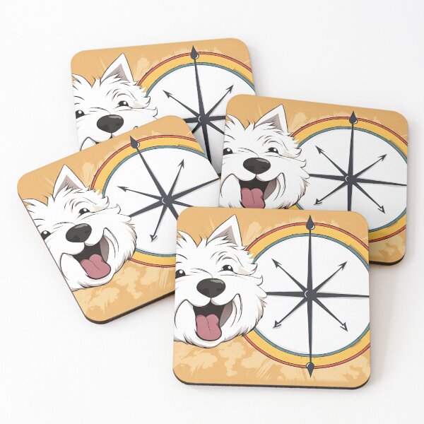 Item preview, Westie compass - North, South, East, WESTIE! designed and sold by WarmAndWestie.