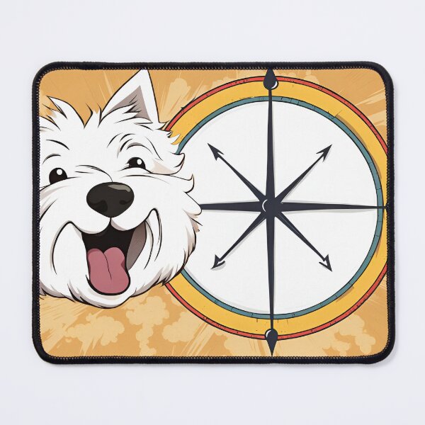 Item preview, Westie compass - North, South, East, WESTIE! designed and sold by WarmAndWestie.