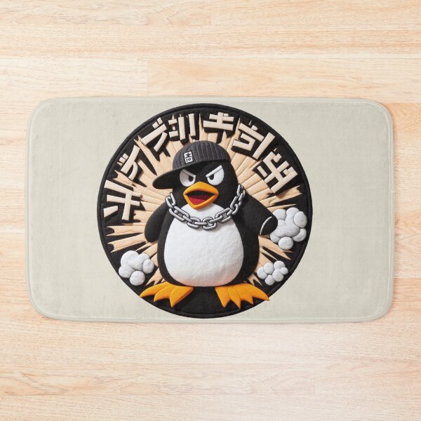 Item preview, Rapping Penguin Embroidery Felt Effect designed and sold by GALUMARKET.