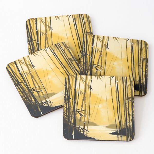 Item preview, Hazy, hidden golden bamboo thicket designed and sold by WildLadyWood.