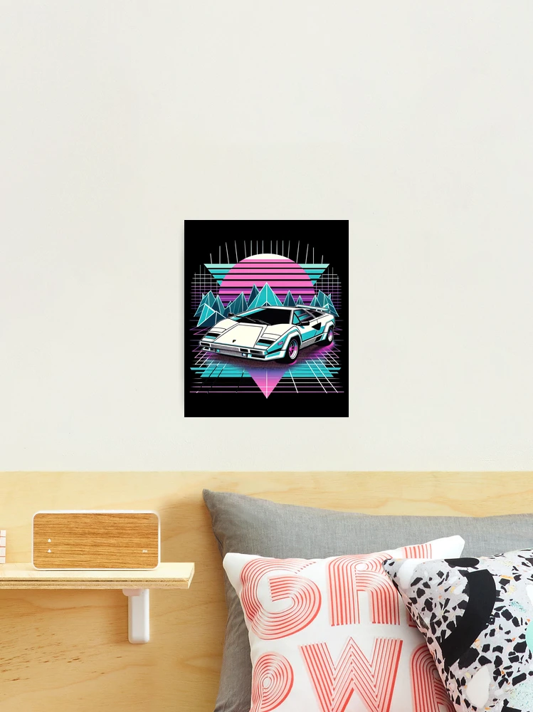 Synthwave Retrowave 80's Sports Car Graphic