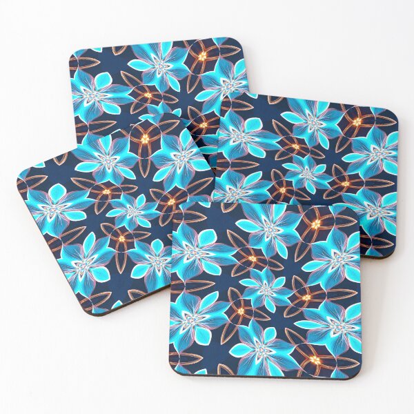 Item preview, Pastel Blue Flowers Pattern designed and sold by Patternflower.
