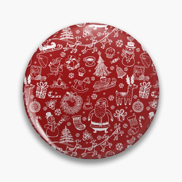 Item preview, Red and White Christmas wallpaper designed and sold by Eunoia-ikigai.