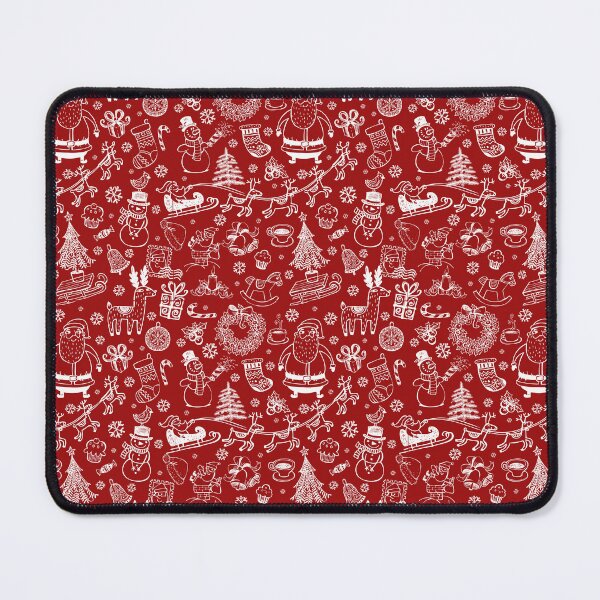 Item preview, Red and White Christmas wallpaper designed and sold by Eunoia-ikigai.