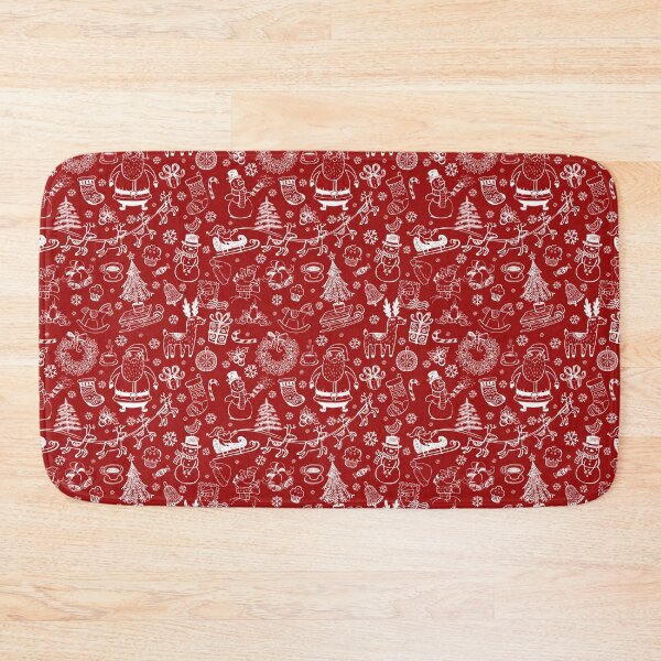 Item preview, Red and White Christmas wallpaper designed and sold by Eunoia-ikigai.