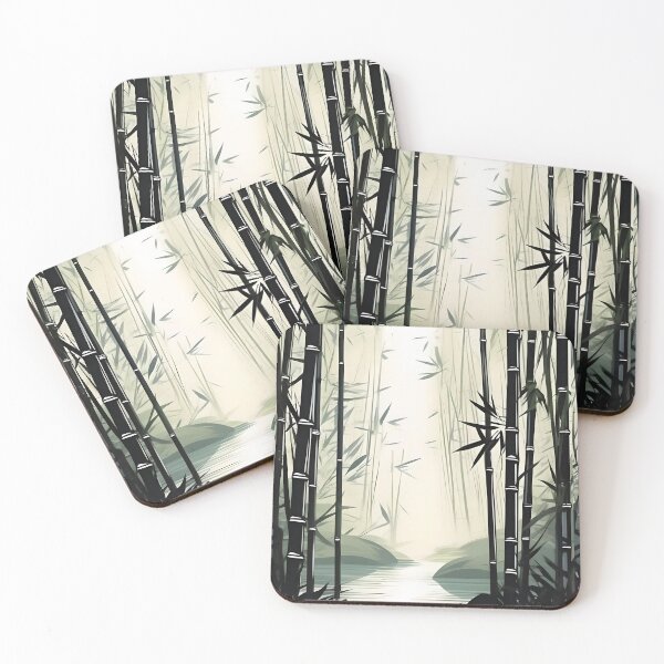 Item preview, Misty, wild thicket of black bamboo  designed and sold by WildLadyWood.