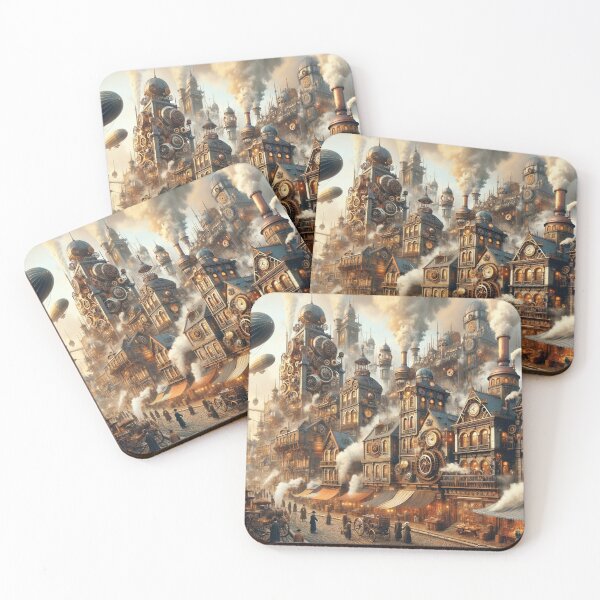 Item preview, Steampunk Cityscape designed and sold by Era-of-Traveler.