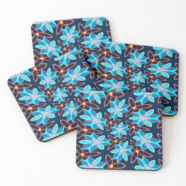 Item preview, Pastel Blue Flowers Pattern designed and sold by Patternflower.