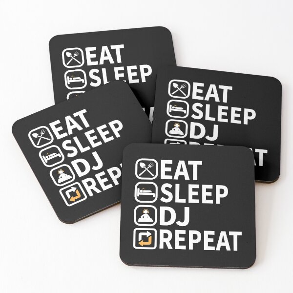 Item preview, Funny DJ Jokes Eat Sleep DJ Repeat Funny DJ Quotes designed and sold by ArabCorner.