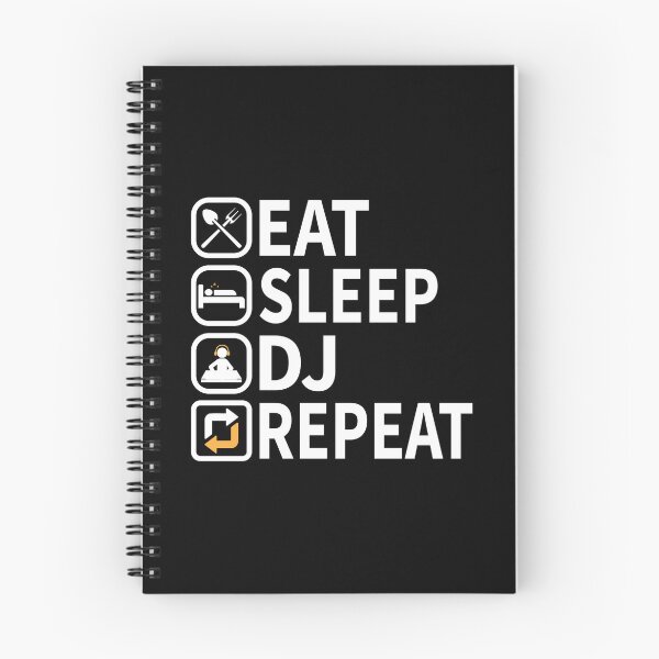 Item preview, Funny DJ Jokes Eat Sleep DJ Repeat Funny DJ Quotes designed and sold by ArabCorner.