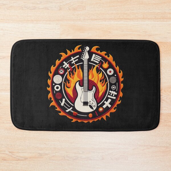 Item preview, Electric Guitar Felt Embroidery Flames Effect designed and sold by GALUMARKET.