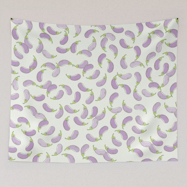 Item preview, Eggplant wallpaper designed and sold by Eunoia-ikigai.