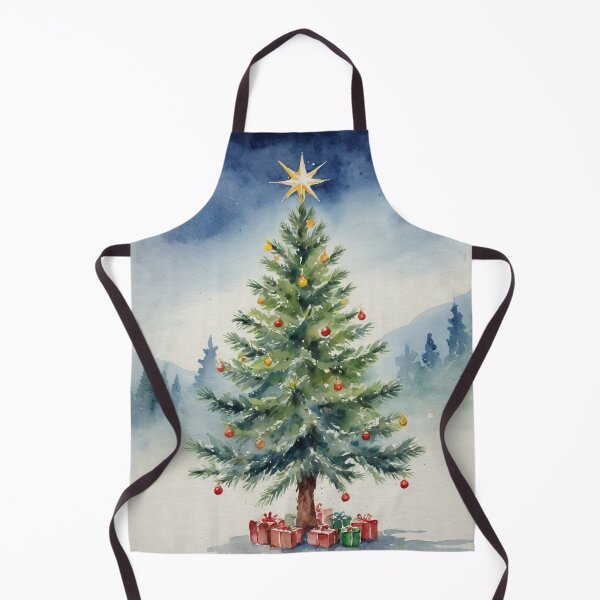 Aperçu de l'œuvre Art de l’aquarelle d’arbre de Noël créée et vendue par Infinitephemera.