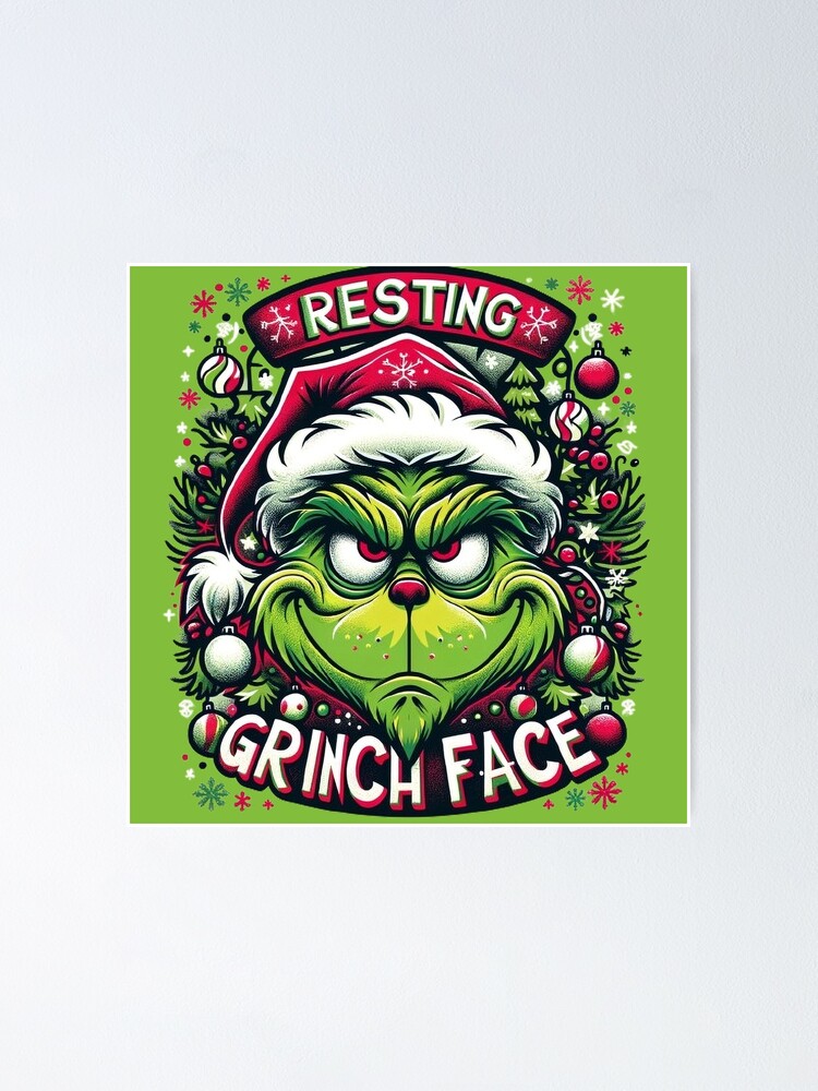 Resting Grinch Face Cookie set