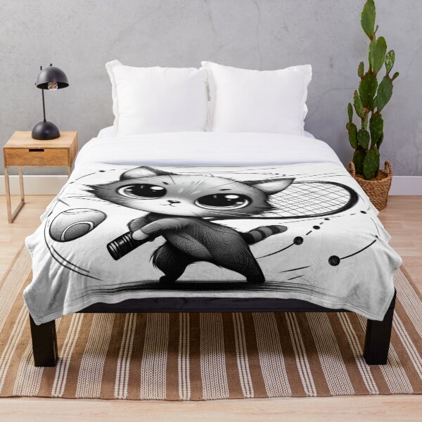 Item preview, Cat And Tennis designed and sold by VANWANSHOP.