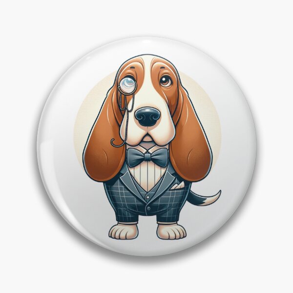 Item preview, Classy Basset Hound  designed and sold by CharmStudio.