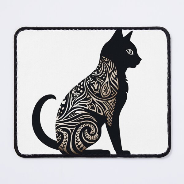 Item preview, Cat silhouet adorned with classic designed and sold by KandaShopTH.