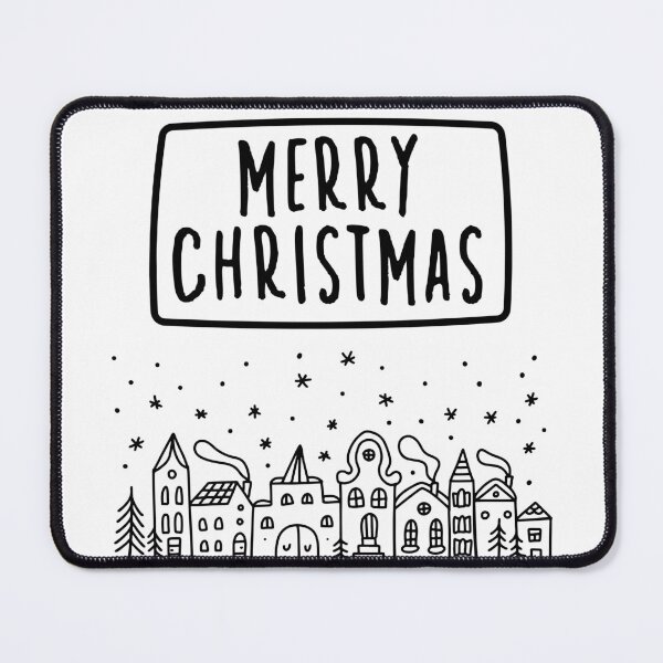 Item preview, Merry Christmas town black xmas minimalist designed and sold by CreativaNook.