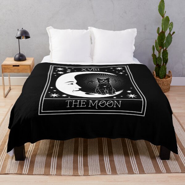 Item preview, Tarot Card Crescent Moon and Black Cat Cosmic Graphic designed and sold by taaddison50.