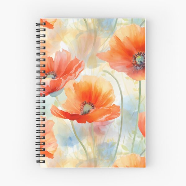 Item preview, Windblown Poppies 2: estampado floral de acuarela inspirado en el impresionismo designed and sold by HAL2501.