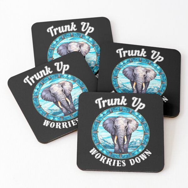 Item preview, Trunk Up, Worries Down designed and sold by ElephantVibes.