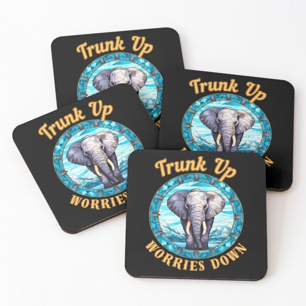 Item preview, Trunk Up, Worries Down. elephant lover designed and sold by ElephantVibes.
