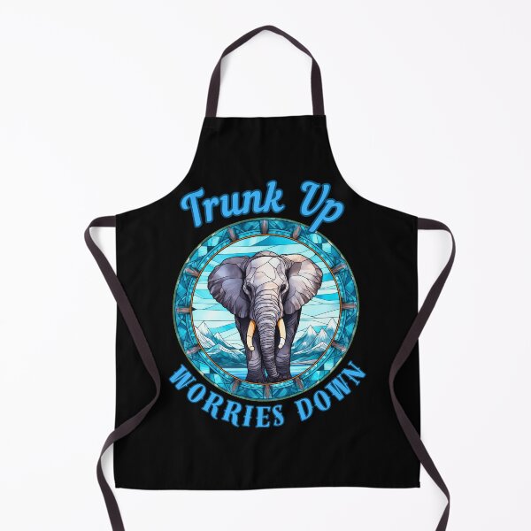 Item preview, Trunk Up, Worries Down. elephant portrait designed and sold by ElephantVibes.