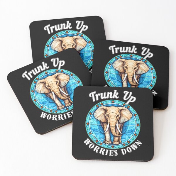 Item preview, Trunk Up, Worries Down. surreal elephant designed and sold by ElephantVibes.