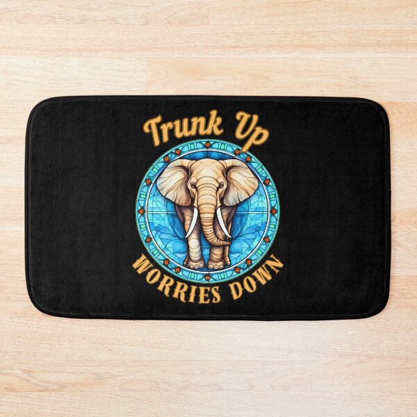 Item preview, Trunk Up, Worries Down. watercolor elephant designed and sold by ElephantVibes.