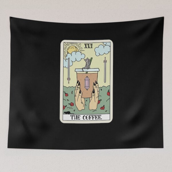 Item preview, The Coffee Tarot Card Coffee Lover Caffeinated Witchy Hand designed and sold by taaddison50.