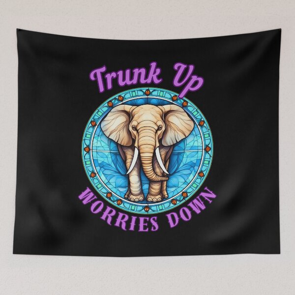 Artikelvorschau, Kofferraum hoch, Sorgen runter. Elefanten-Zitat entworfen und verkauft von ElephantVibes.