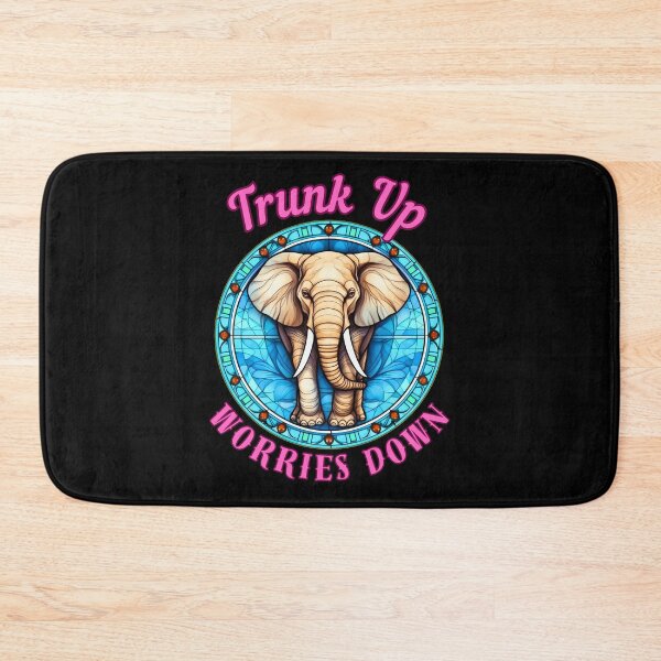 Item preview, Trunk Up, Worries Down. elephant saying designed and sold by ElephantVibes.