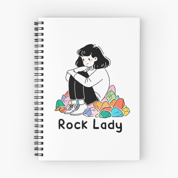 Item preview, Rock tumbling lady cute gemstone collector illustration designed and sold by babu-babu-.