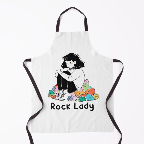 Item preview, Rock tumbling lady cute gemstone collector illustration designed and sold by babu-babu-.