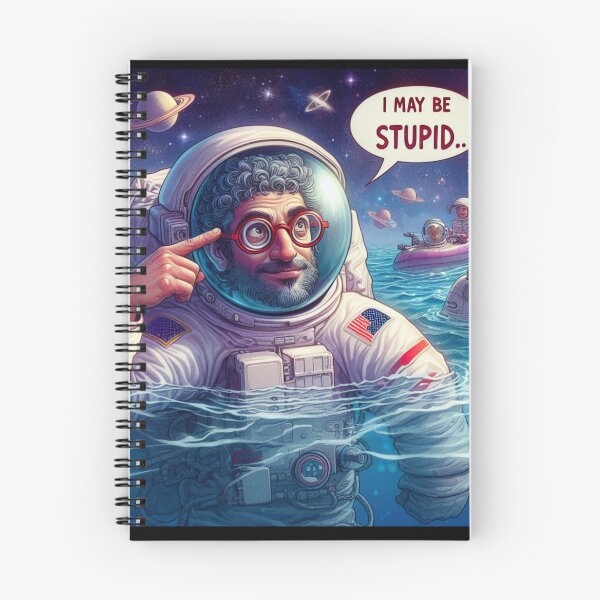 Item preview, "I May be Stupid" Astronaut in the ocean designed and sold by EBeestinger.