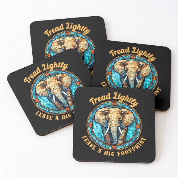 Item preview, Tread Lightly, Leave A Big Footprint. elephant lover designed and sold by ElephantVibes.