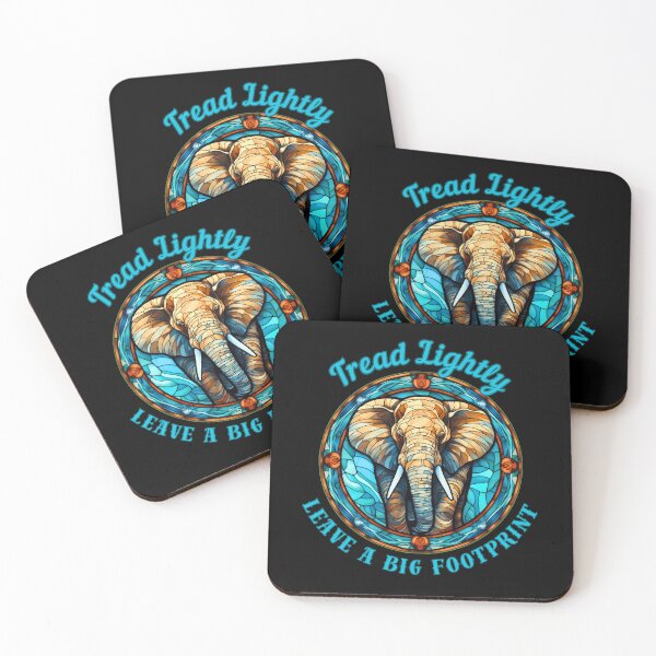 Item preview, Tread Lightly, Leave A Big Footprint. funny elephant designed and sold by ElephantVibes.